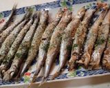 マーガリンでししゃもをソテー♪チーズ和え作り方1写真