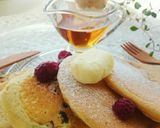 朝食に✾軽量カップで簡単パンケーキ作り方7写真
