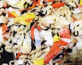 簡単 根菜類のナポリタン風 焼きぞば作り方2写真