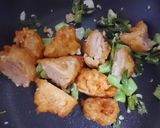 唐揚げとキャベツのねぎ塩にんにく炒め作り方5写真