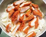 長ネギでカツ丼(*´艸`*)作り方2写真