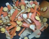 せり、キクイモなど野菜のヘルシー油炒め作り方5写真