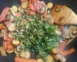せり、キクイモなど野菜のヘルシー油炒め作り方7写真