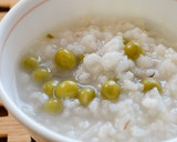 炊飯器で簡単に！さやえんどう豆のお粥さん作り方2写真