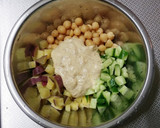 ヒヨコ豆とさつま芋の味噌マヨサラダ☆作り方2写真