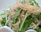 もやしと水菜の梅昆布サラダ作り方4写真