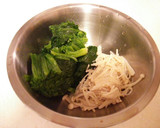 副菜★ほうれん草とえのきのだしポン酢和え作り方1写真