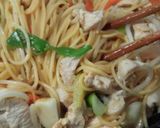 ゆずこしょう&むね肉のスパゲティ作り方9写真