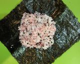 ランチョンミートで！ロコモコ風おにぎらず作り方8写真