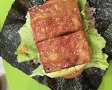 ランチョンミートで！ロコモコ風おにぎらず作り方12写真