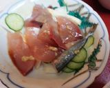 血管ダイエット食243(ツバス刺身)作り方3写真