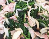 ランチ！ほうれん草のガリバタ！パスタ作り方4写真
