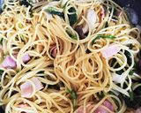ランチ！ほうれん草のガリバタ！パスタ作り方5写真