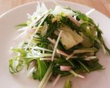 塩ダレで簡単！水菜のマリネ風サラダ作り方4写真