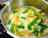 高野豆腐と 絹さや 竹輪の卵とじ煮作り方4写真
