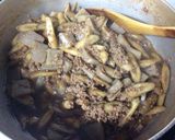 ほくほく！ゴマ香る新ごぼうのそぼろ煮作り方4写真