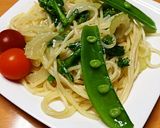 菜の花とセロリのわさびパスタ作り方7写真