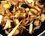 キーマカレーをリメイク☆茄子のカレー炒め作り方3写真