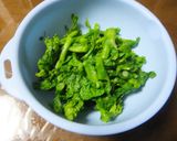 菜の花　とろろかけ作り方1写真
