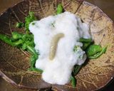 菜の花　とろろかけ作り方3写真