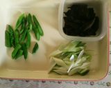 アスパラとキクラゲの炒めもの作り方1写真