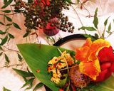 南国風☆あるものでランチ*家の庭草花添え作り方2写真