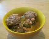 とうふと肉団子の明太子風食べるスープ作り方7写真