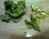 レンジで！菜の花の和風スパゲッティ作り方3写真