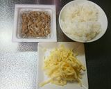 ポン酢で簡単！納豆チーズ炒飯作り方1写真