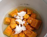 レンジ圧力鍋カボチャのココナツオイル煮！作り方2写真