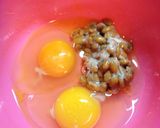 チーズ納豆オムレツ作り方1写真