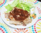 リンゴとにんにくタレの豚肉、炒め作り方6写真