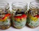 メイソンジャーで鶏にんにくサラダごはん作り方6写真