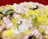 白菜と豚コマの簡単中華丼♪作り方5写真