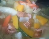 熱々ランチのカボチャミルクスープ。作り方1写真