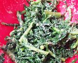 春菊の胡麻酢味噌和え作り方4写真
