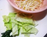 超簡単！キャベツともやしのゴマ塩スープ作り方1写真