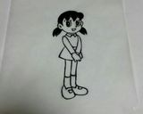 チョコプレート しずかちゃん作り方3写真