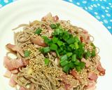 余り蕎麦で☆和風ソバペペロンチーノ♪♪作り方2写真