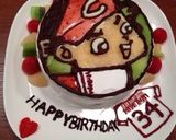 祝☆優勝！キャラケーキ☆カープ坊や！！作り方4写真