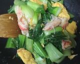 カニカマ、チンゲン菜と卵の中華炒め☆作り方9写真