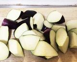 なすとベーコンの卵とじ炒め作り方1写真