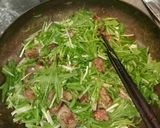 砂ずりと水菜の和風パスタ作り方6写真
