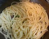 砂ずりと水菜の和風パスタ作り方7写真