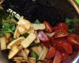 水菜とひじきのサラダ作り方3写真