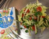 ちょー時短!水切り不要シーザーサラダ作り方1写真