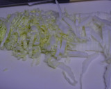 母の味☆白菜と落とし卵の味噌汁♪作り方1写真