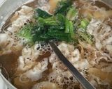 ほうれん草と豚肉のスープ作り方5写真
