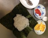皆んな大好き具材！明太出汁巻きおにぎらず作り方2写真