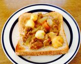 目玉焼き＆カレートースト♪作り方4写真
